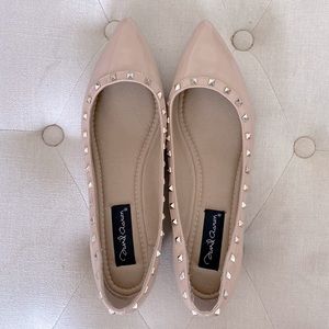 Nude Point Toe Flats